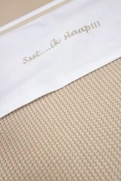 Meyco Bedtextiel * Ledikantlaken Ssst .... ik slaap! Sand Zand