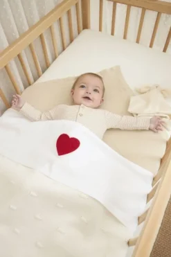 Meyco Bedtextiel * Ledikantlaken Sweet Heart Red Wit