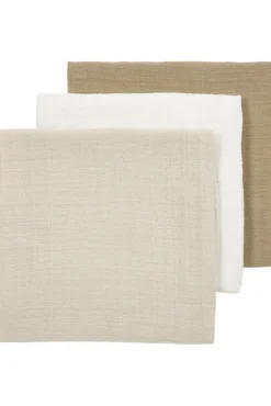 Meyco Hydrofiel Luiers|Bedtextiel * Luiers Pre-washed Offwhite/Soft Sand/Taupe Multicolor