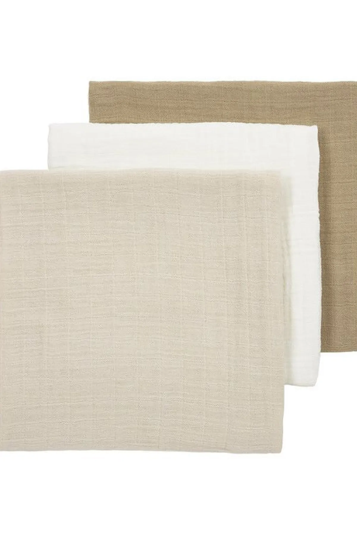 Meyco Hydrofiel Luiers|Bedtextiel * Luiers Pre-washed Offwhite/Soft Sand/Taupe Multicolor