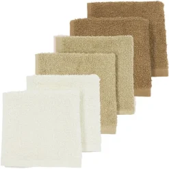 Meyco Monddoekjes|Monddoekjes * Monddoekjes Basic Badstof Offwhite/Sand/Toffee 6-pack Multicolor