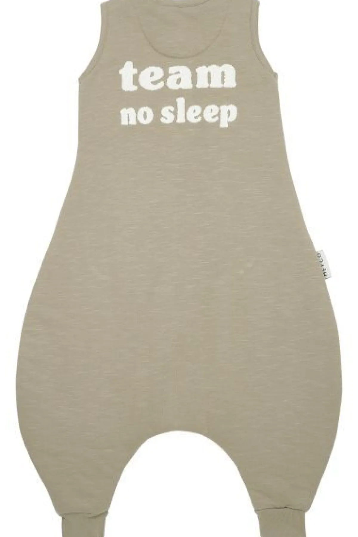 Meyco Bedtextiel|Slaapzakken * Slaapoverall Jumper Slub Team No Sleep /Offwhite Taupe