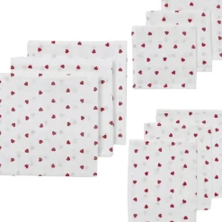 Meyco Hydrofiel Luiers|Handdoeken En Washandjes * Starterset Hydrofiel Sweet Heart Red 9-pack Wit