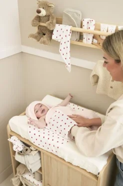 Meyco Hydrofiel Luiers|Handdoeken En Washandjes * Starterset Hydrofiel Sweet Heart Red 9-pack Wit