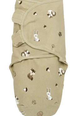Meyco Inbakerdoeken|Bedtextiel * SwaddleMe Inbakerdoek Forest Animals Sand 0-3 mnd Zand