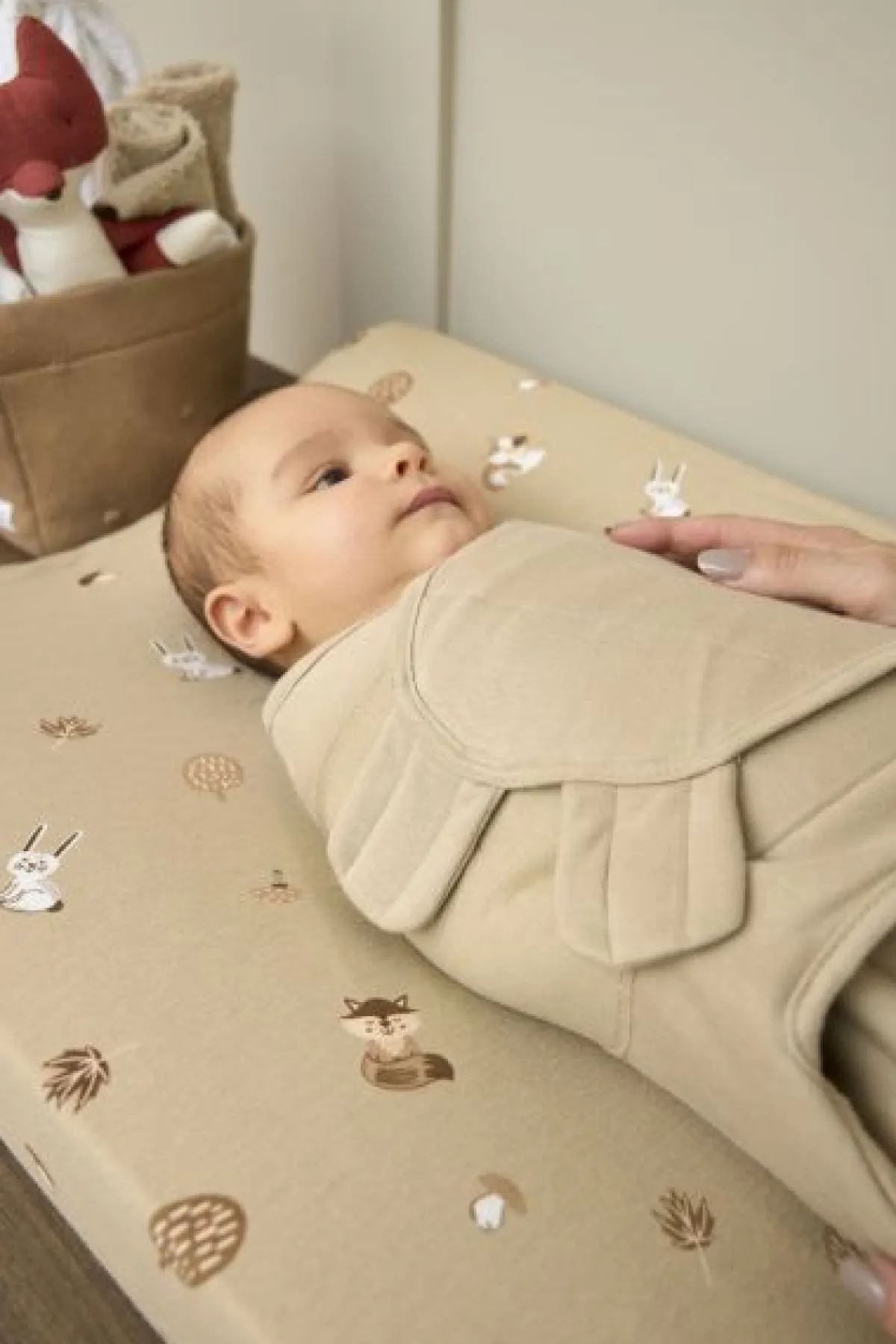 Meyco Inbakerdoeken|Bedtextiel * SwaddleMe Inbakerdoek Gevoerd Uni Sand 0-3 mnd Zand