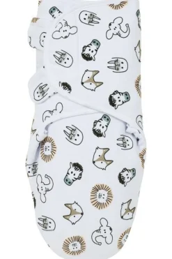 Meyco Inbakerdoeken|Bedtextiel * SwaddleMe Inbakerdoek Gevoerd Animal 0-3 mnd Multicolor