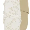 Meyco Inbakerdoeken|Bedtextiel * Swaddle Inbakerdoek Branches/Uni-Sand 4-6 mnd 2-pack
