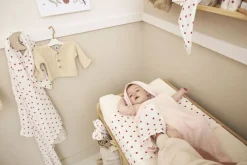 Meyco Wikkeldoeken|Bedtextiel * Swaddles Hydrofiel Sweet Heart Red 2-pack Wit