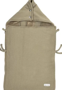 Meyco Baby Autostoel|Bedtextiel * Voetenzak Autostoel Basic Knit Taupe