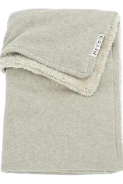 Meyco Bedtextiel * Wiegdeken Basic Knit Teddy Sand Melange Zand