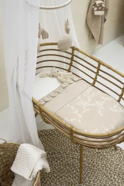 Meyco Bedtextiel * Wiegdeken Branches Geweven Sand Zand