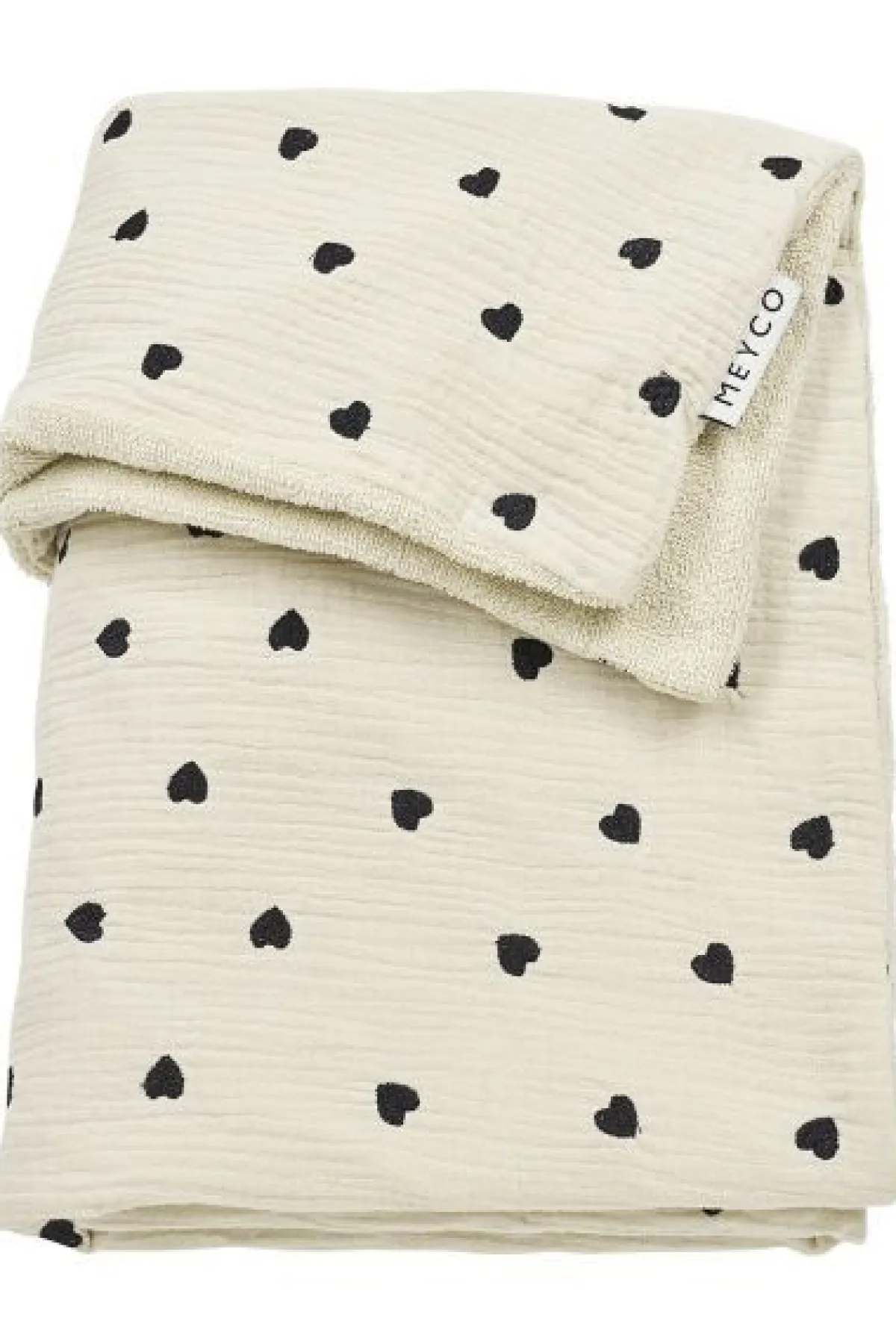 Meyco Bedtextiel * Wiegdeken Sweat Heart Pre-washed Hydrofiel Soft Sand Zand