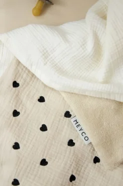 Meyco Bedtextiel * Wiegdeken Sweat Heart Pre-washed Hydrofiel Soft Sand Zand