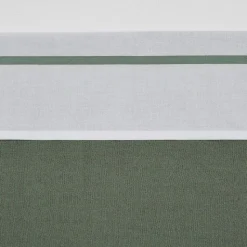 Meyco Bedtextiel * Wieglaken Bies Forest green Wit
