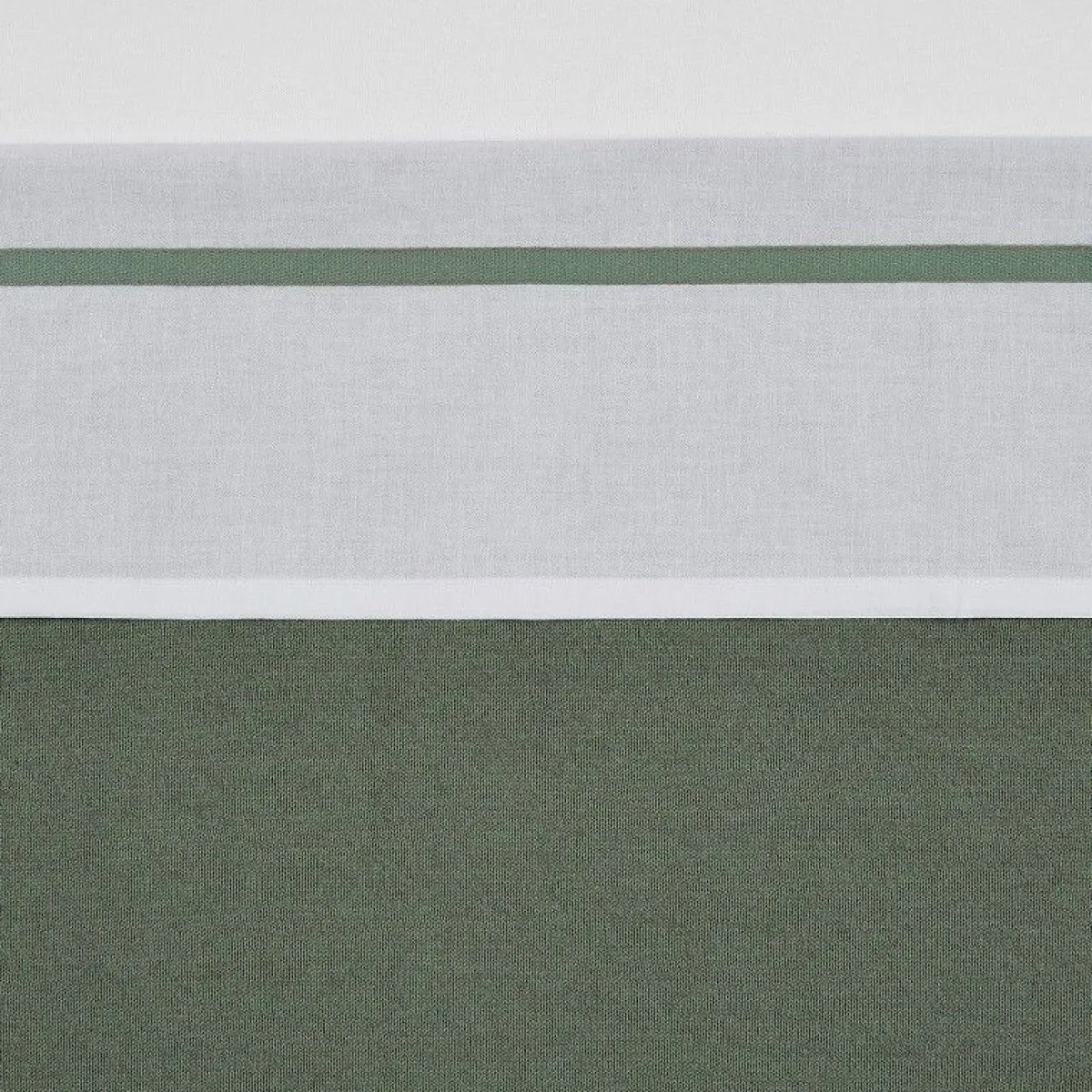 Meyco Bedtextiel * Wieglaken Bies Forest green Wit