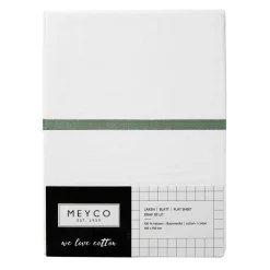 Meyco Bedtextiel * Wieglaken Bies Forest green Wit