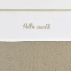 Meyco Bedtextiel * Wieglaken Hello World Sand Zand