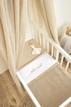 Meyco Bedtextiel * Wieglaken Hello World Sand Zand