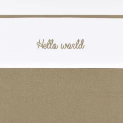 Meyco Bedtextiel * Wieglaken Hello World Taupe