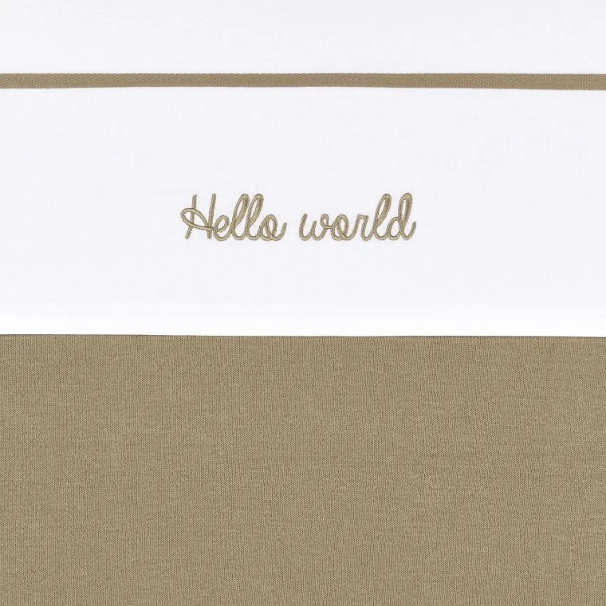 Meyco Bedtextiel * Wieglaken Hello World Taupe