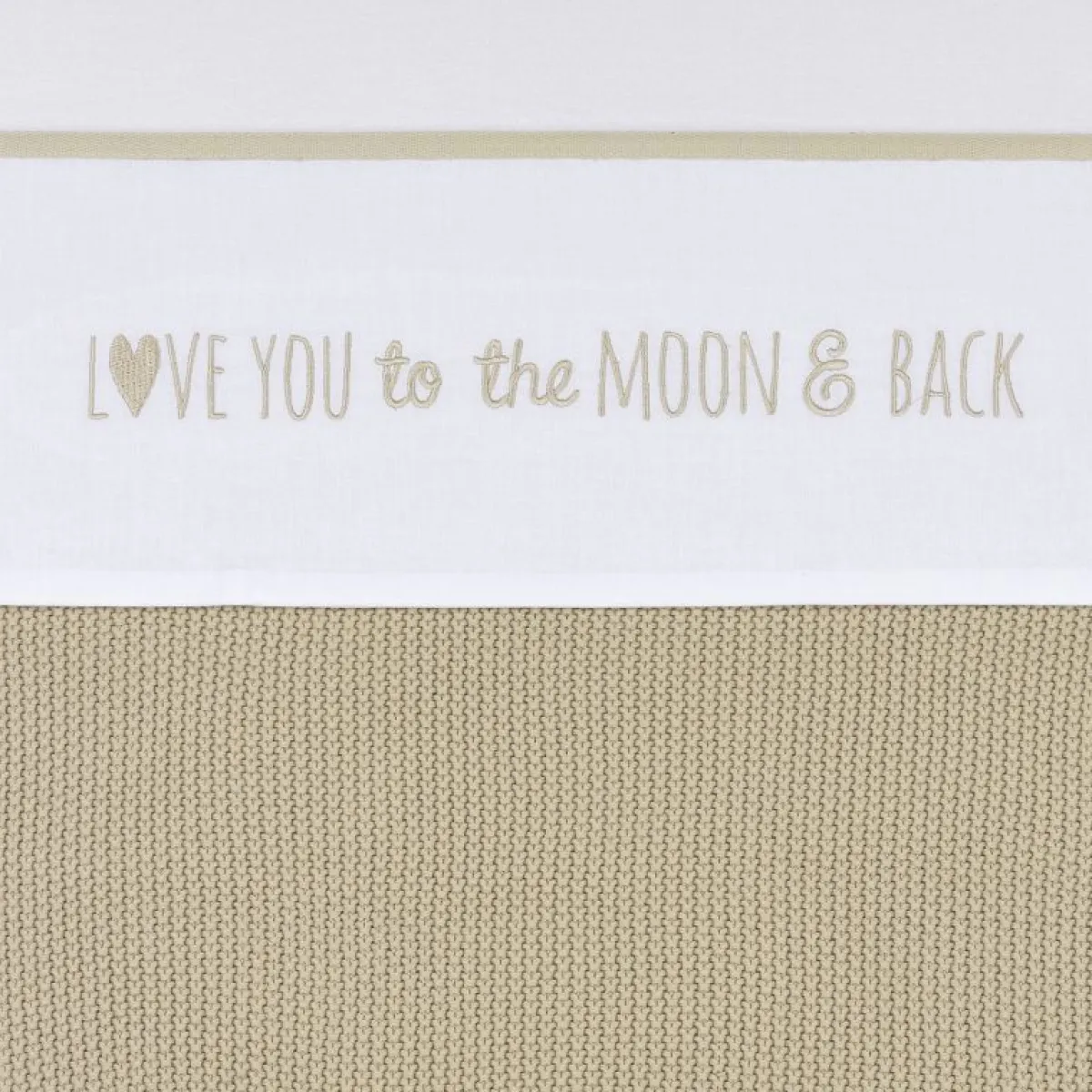 Meyco Bedtextiel * Wieglaken Love You To The Moon & Back Sand Zand