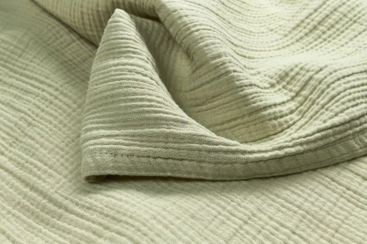 Meyco Bedtextiel * Wieglaken Pre-washed Hydrofiel Soft Olive Groen