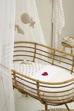 Meyco Bedtextiel * Wieglaken Sweet Heart Red Wit