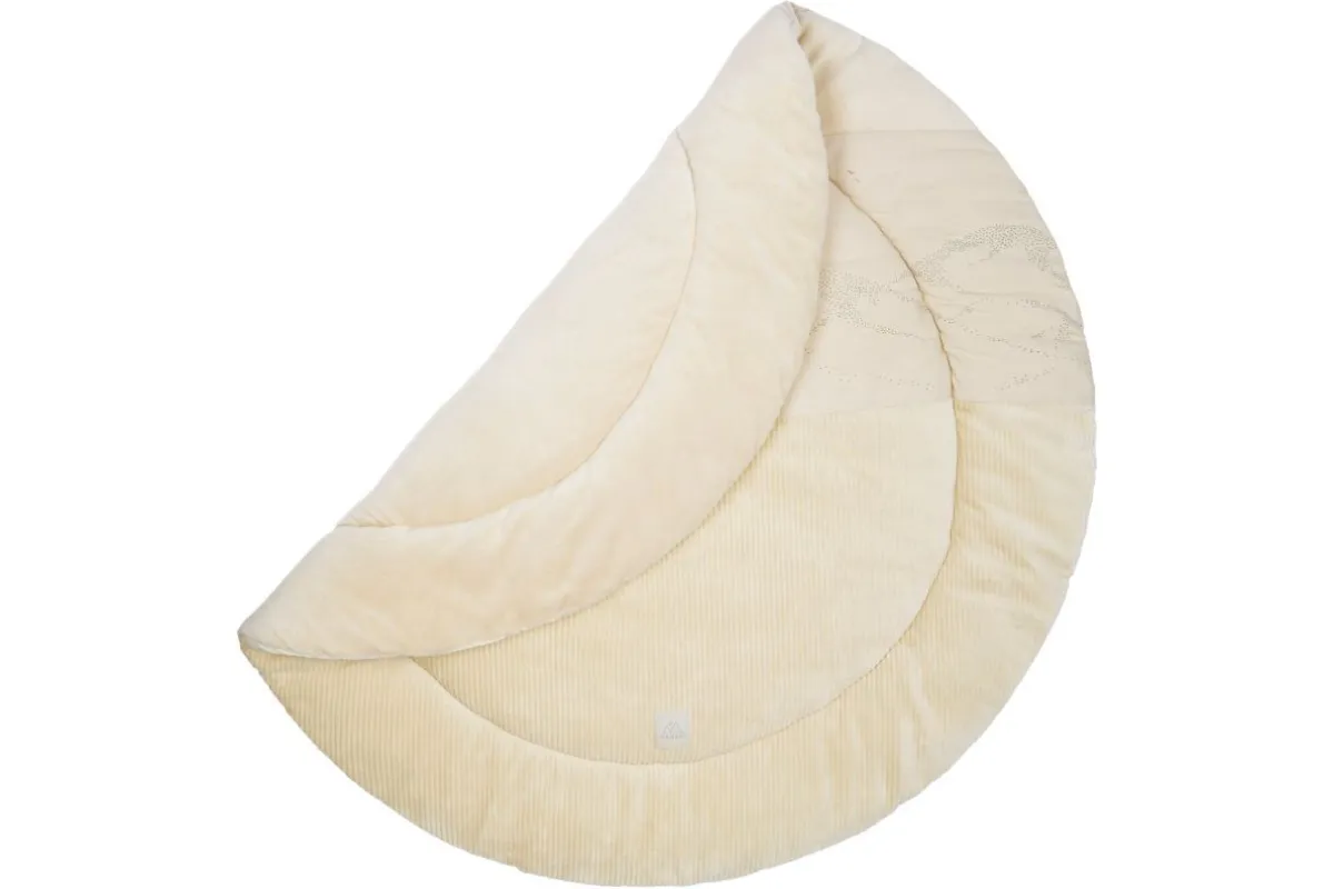 Nanami Boxkleden|Bedtextiel * Boxkleed Rond Hills Rib Velvet Naturel