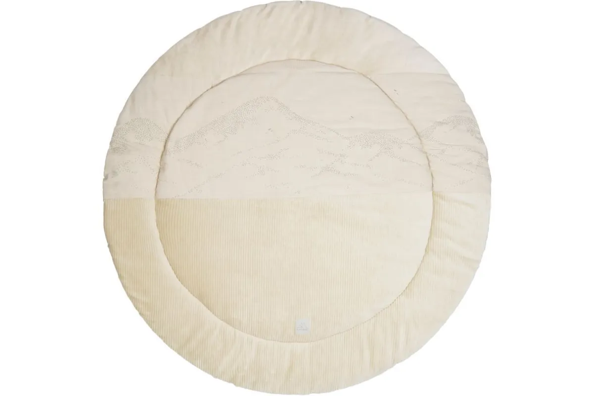 Nanami Boxkleden|Bedtextiel * Boxkleed Rond Hills Rib Velvet Naturel