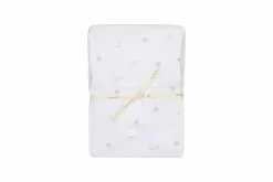 Nanami Bedtextiel * Hoeslaken Ledikant Bird Tricot Off-white Wit