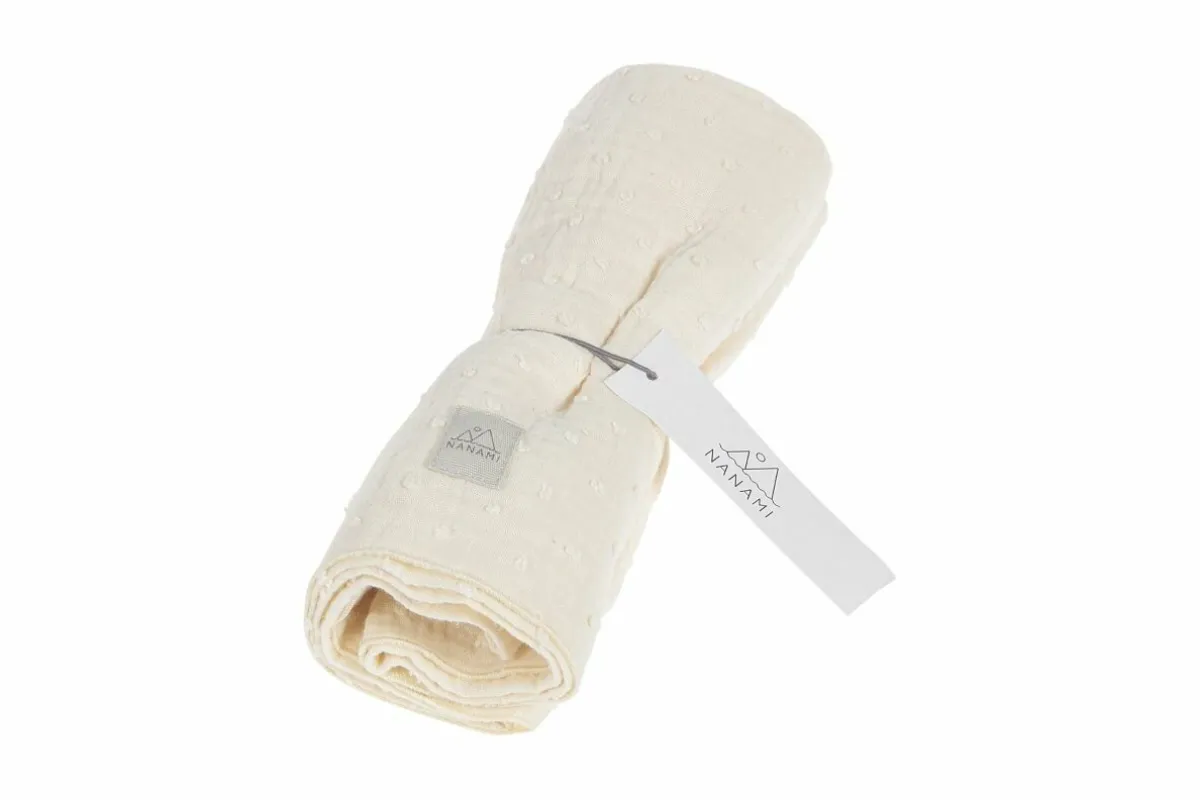 Nanami Hydrofiel Luiers|Bedtextiel * Luierdoek 60 x 60 Woven Dot Beige