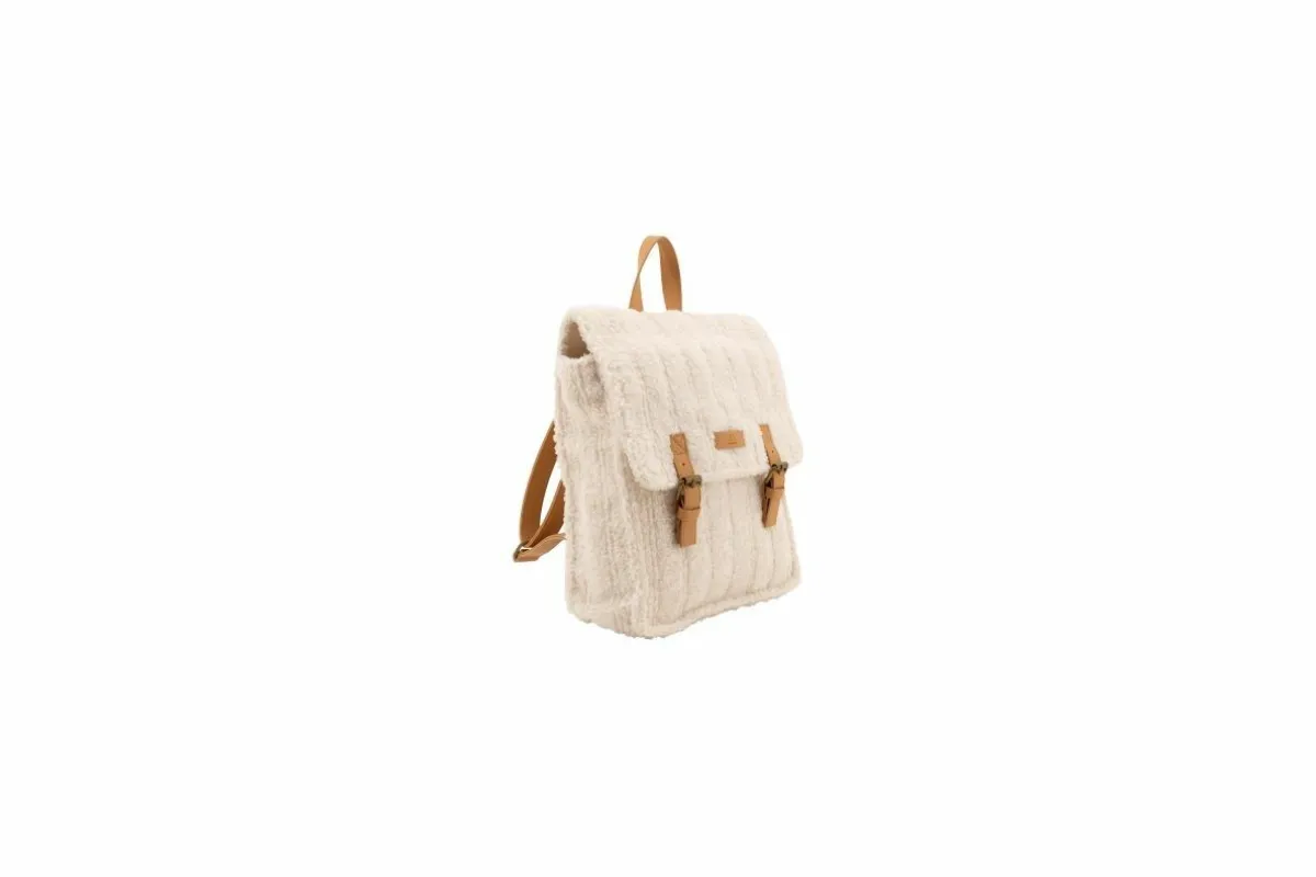 Nanami Verzorgingstassen|Verzorgingstassen * Rugzak Boucle Stitch Off-white Wit