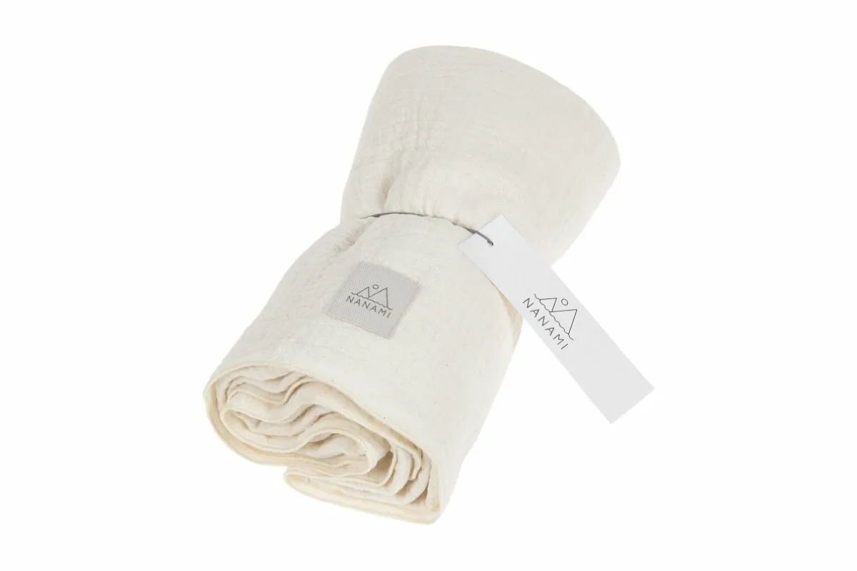 Nanami Wikkeldoeken|Bedtextiel * Swaddle 135 x 100 Bio Latte Wit
