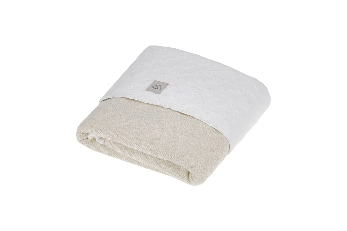 Nanami Wikkeldoeken|Bedtextiel * Swaddle 135 x 100 Embroidery Off-white Wit