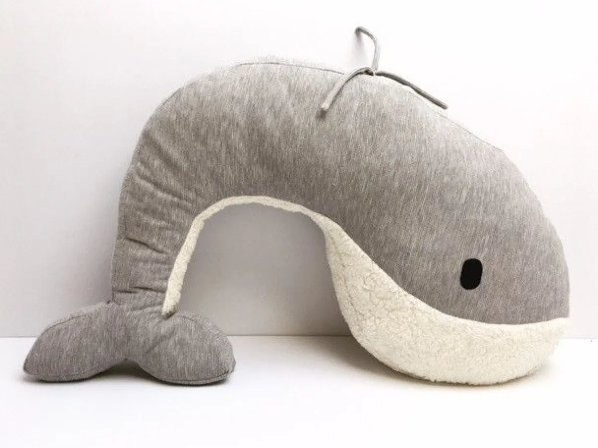 Nanami Bedtextiel|Voedingskussens * Voedingskussen Walvis Momo Grijs