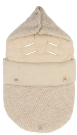Nanami Baby Autostoel * Voetenzak Volume Wol Naturel