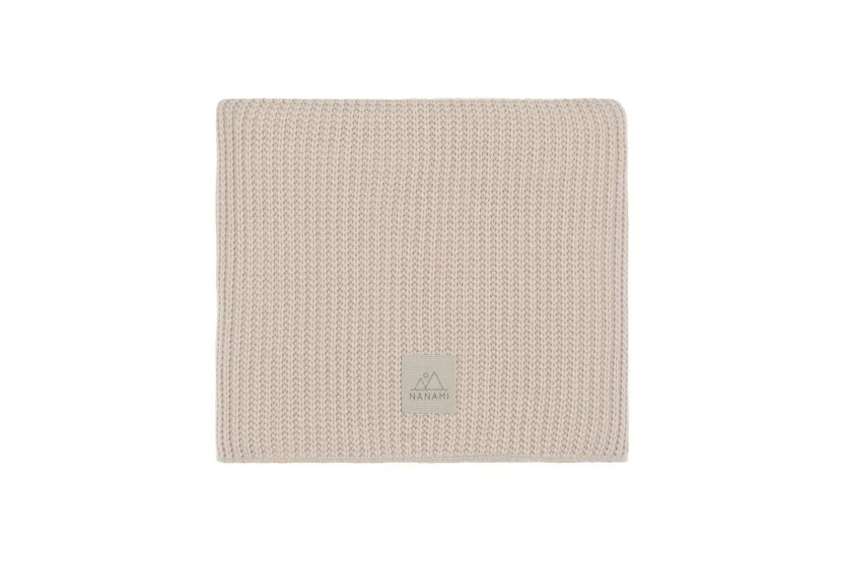 Nanami Bedtextiel * Wiegdeken Knit Rib Dubbel Naturel