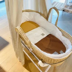Nanami Bedtextiel * Wiegdeken Knit Rib Dubbel Naturel