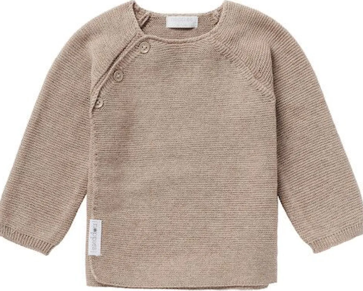 Noppies Shirtjes * Cardigan Knit Pino Melange Taupe