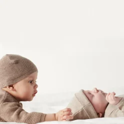 Noppies Rompertjes En Mutsjes * Muts Rib Nevel Oatmeal Beige
