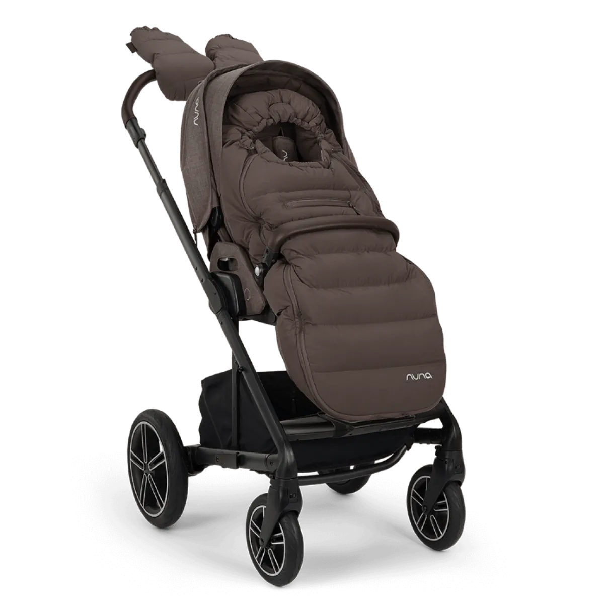 Nuna Overige Accessoires * Winterset voor Kinderwagen Chestnut inclusief Voetenzak, Wanten en Opbergtas Bruin