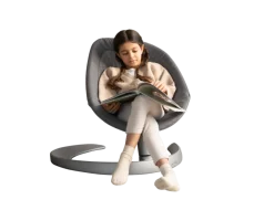 Nuna Wipstoelen * Wipstoel Leaf Grow met Speelboog Granite Grijs