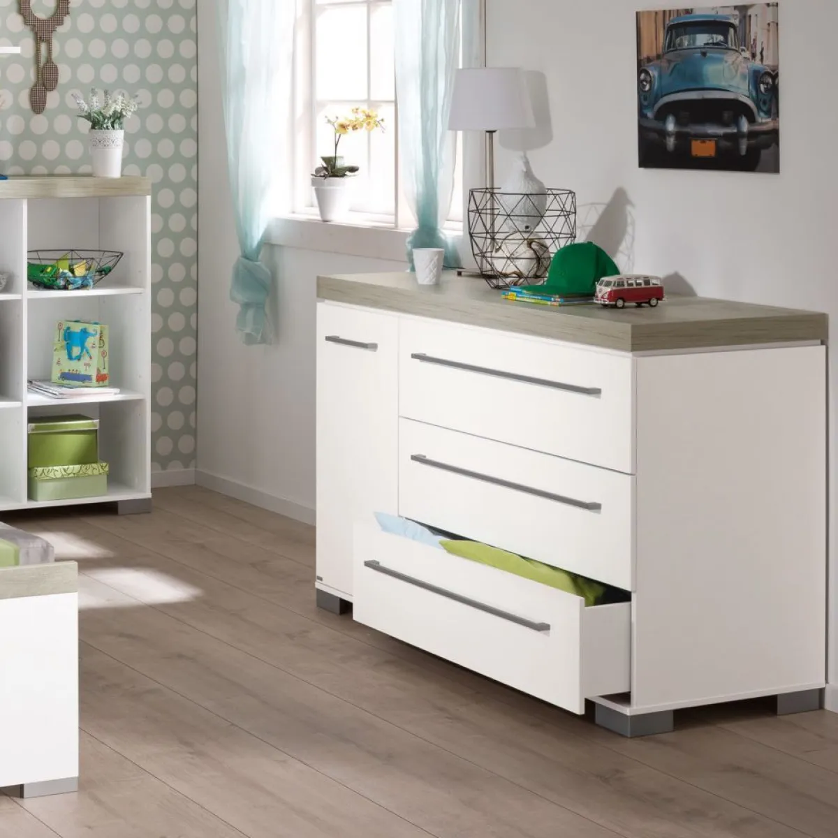 Paidi Commodes * - Commode Kira XL Krijtwit - Eiken Nautik