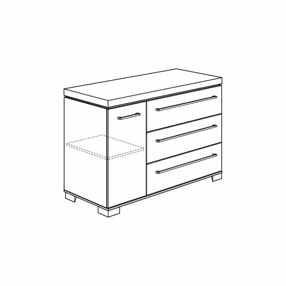 Paidi Commodes * - Commode Kira XL Krijtwit - Eiken Nautik
