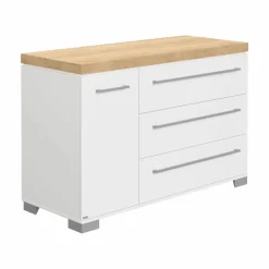 Paidi Complete Babykamers * 3 delige Babykamer Kira Krijt - Eiken Nebraska Wit
