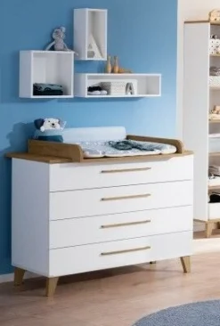 Paidi Complete Babykamers * 3 delige Babykamer Oscar Krijt Wit
