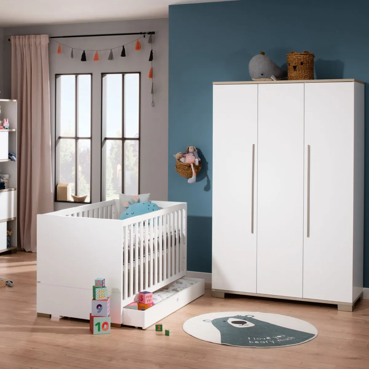 Paidi Kasten|Kasten * 3-Deurs Kast Carlo Krijt Wit