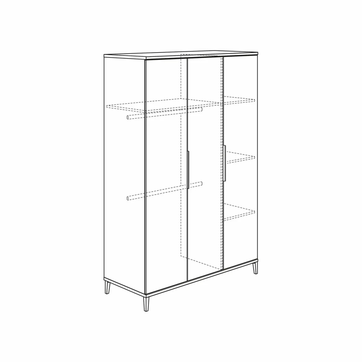 Paidi Kasten|Kasten * 3-Deurs Kast Hazel - Eiken Beige
