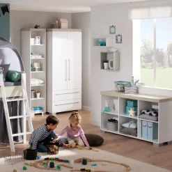 Paidi Kasten * 2-Deurs Kast Kira met 2 Lades Krijt - Eiken Nautik Wit